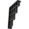 Ekena Millwork Diane Wrought Iron Bracket, (Triple center brace), Antiqued Silver 2"W x 7 1/2"D x 10"H BKTM02X07X10TDIASV - alternate 1